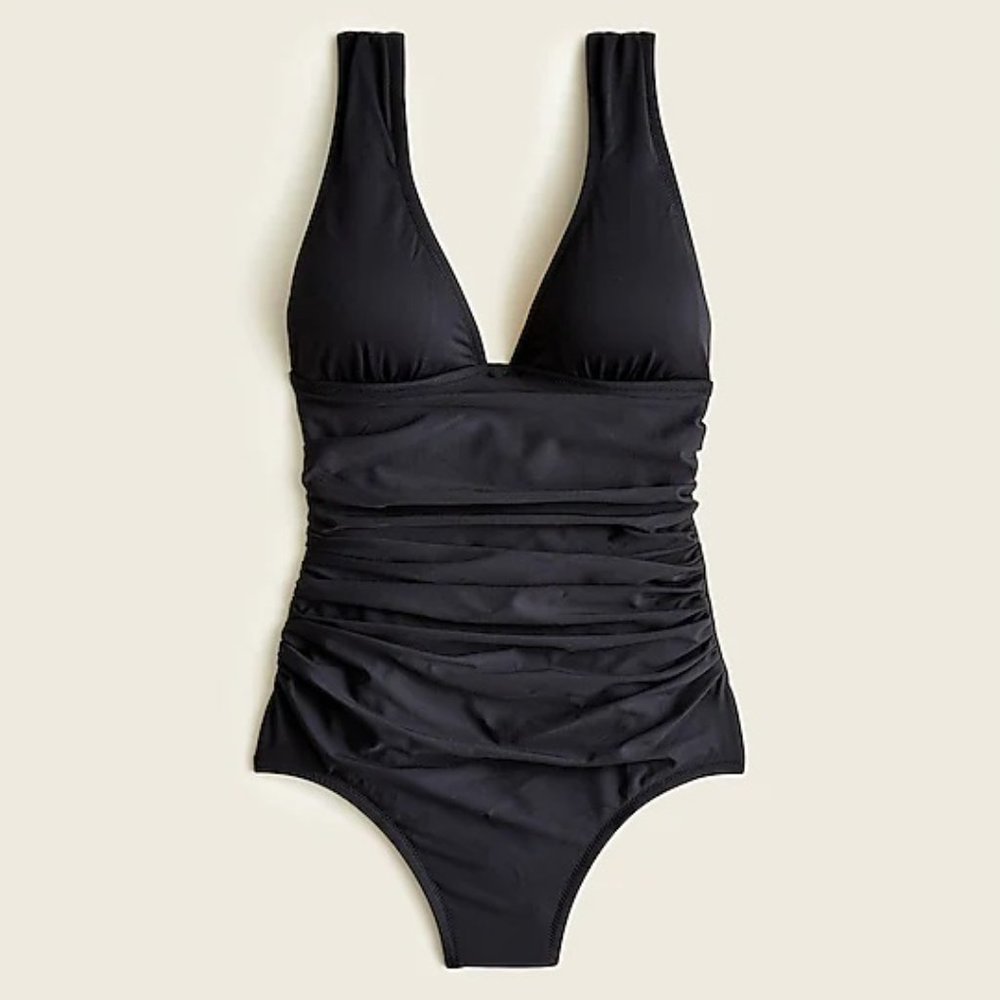 J. Crew Long-torso Ruched Femme One-piece Swimsuit